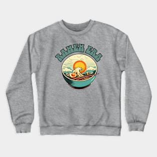 RAMEN ERA, japanese food, the great wave off kanagawa, gifts present Crewneck Sweatshirt